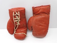-ANCIENNE PAIRE DE GANTS DE BOXE EN CUIR début XXe JUS GRENIER DECO COLLECTION D
