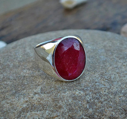 Bague pour hommes - , rubis