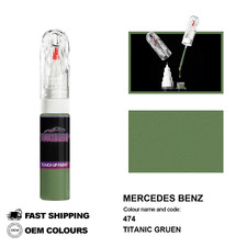 POUR MERCEDES BENZ TITANIC GRUEN 474 Kit de réparation de pinceau stylo peint...