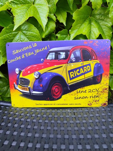 Plaque métal ricard 20x30cm - plaque,