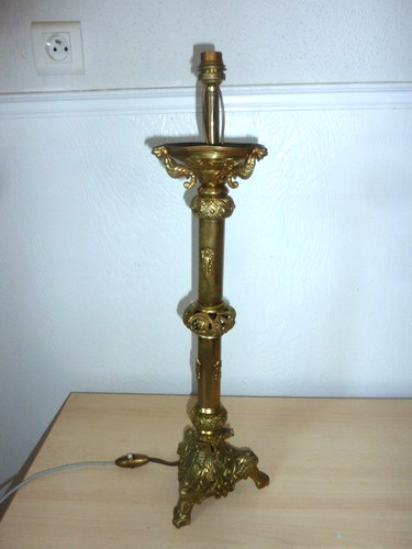 Ancien pied lampe - de,