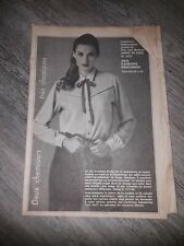 patron de couture 2 chemisiers année 70 vintage