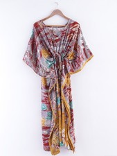 Vintage bohémien soie caftan - vintage,