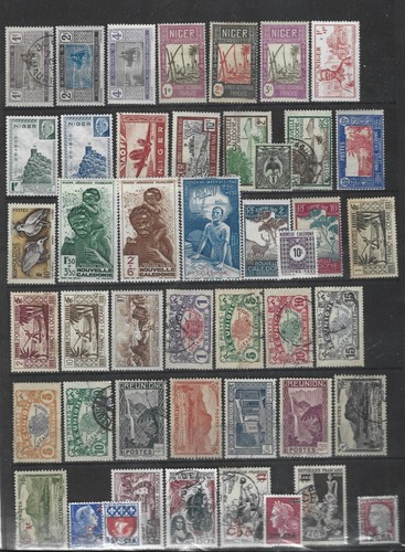 Lot timbres colonies - timbres,