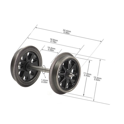 8pcs échelle roues à - 8pcs, ho