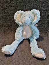 Doudou peluche éléphant bleu