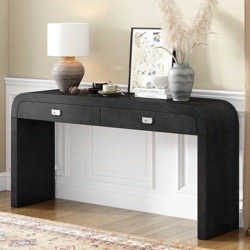 Wooden console table with - wooden,