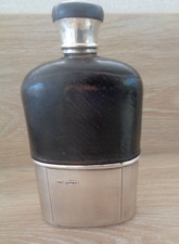 Victorien Argent Sterling Métal Boissons Hip Flasque Hauteur / M 1863 London -