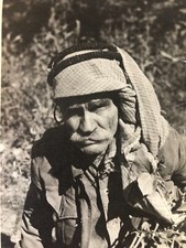 Photographie vieil Homme arabe Maghreb keffieh moustache caractère Algérie ?