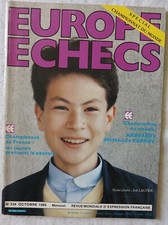 REVUE EUROPE ECHECS - n°334- Joel LAUTIER- Victor KORCHNOI - Octobre 1986