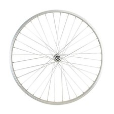 Roue velo urbain 650 x 35b ar ecrou axe plein jante alu argent rl a visser