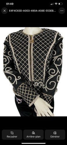 Veste broderies perles - veste, et