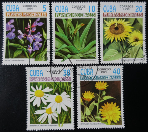 Timbres 1cuba fleurs - 1cuba,