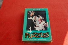 Ancien puzzle  6 scènes Neuf WILLEB Vintage arlequin , cuisinier,cocarde,tambour
