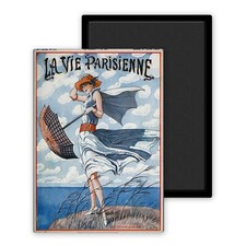 La vie parisienne 1923 Femme sur la plage-Magnet Frigo 54x78mm personnalisé