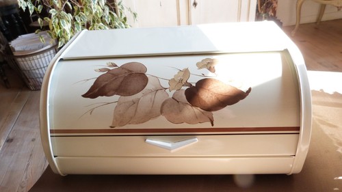 Huche pain vintage tôle - huche,