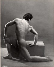 2 Photos Studio ARAX Male Nude Physique Models Tirages argentiques 1950