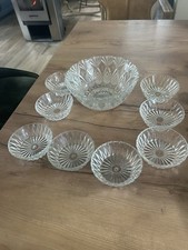 Service à salade de fruits vintage en verre