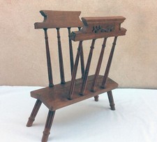 PORTE REVUES EN BOIS - JOURNEAUX - ANCIEN VINTAGE