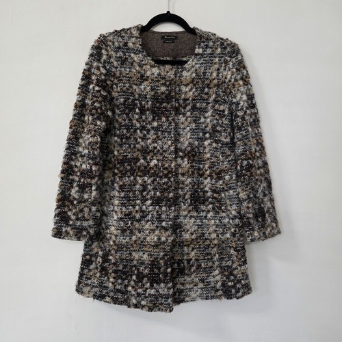 Veste manteau bouclé laine - manteau,