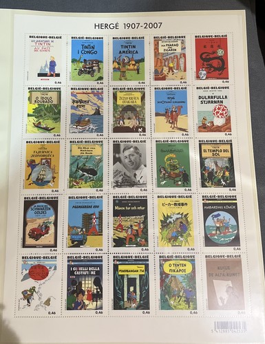 Timbres tintin feuille de - de,