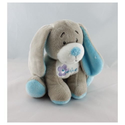 Doudou chien gris - bleu, arthur