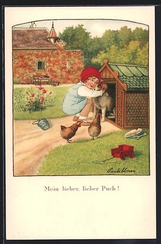 Carte postale artiste pauli - postale,