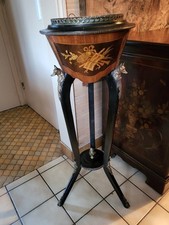 Superbe Jardinière Napoléon III en marqueterie et bronze