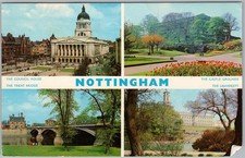Nottingham multi view postcard - nottingham,