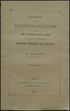 RELATION de PARALLÉLISME dans la LORRAINE et la SOUABE (MARNES ou KEUPER) 1869
