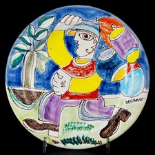 assiette DESIMONE (Italie) superbe assiette vintage circa 1960's