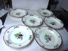 ASSIETTES à soupe GIEN - MODÈLE LORRAINE - LOT DE 6 - DIAMÈTRE 24