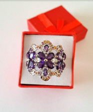 Bague cocktail améthyste