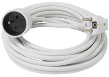 Rallonge Electrique Prolongateur Blanc 10 Mètres 16 A Câble H05VVF 3G 1,5 mm²