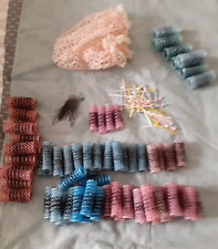 lot de bigoudis anciens + piques + charlotte