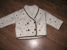 Manteau blouson beige et multicolore fourré 2/3 ans TBE