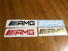 AMG - 4 STICKERS AUTOCOLLANTS VINYLE -CHOIX 4 COULEURS - 10.5 CM PAR 2.1 CM