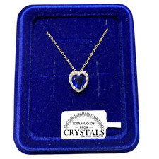 Collier Cœur Bleu Chaîne En