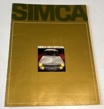 Notice Commerciale SIMCA 1501 Spécial - Septembre  1968 - Bel Etat.