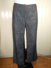 Pantalon Jean leger taille normale gris stretch ZAPA W34 44fr Surpiqué rouge