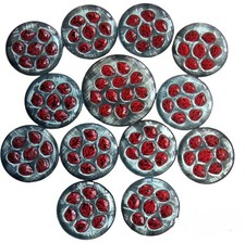 Ancien Service Vaisselle à huîtres Barbotine 12 Assiettes+ Plat MBFA Pornic 