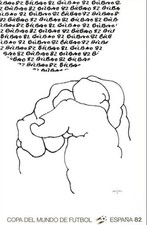 CHILLIDA - 1982  -  Coupe du Monde  -  Espana 82  -  Affiche Originale