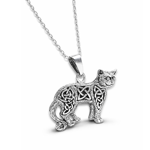 Pendentif chat celtique - , en