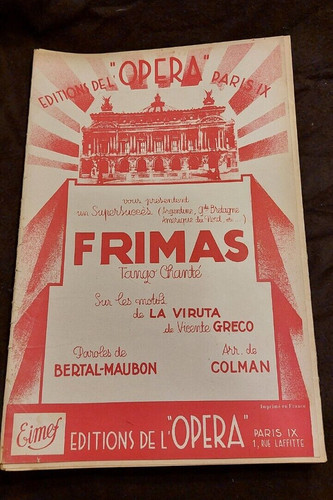 Partition frimas bertal maubon - frimas,