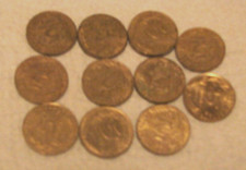 12 Anciennes Pièces de 5 centimes de francs