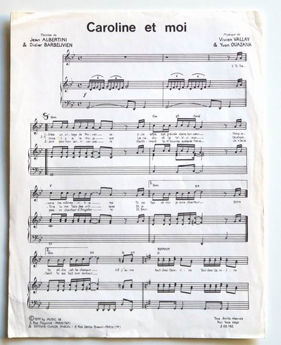 Partition vintage sheet music