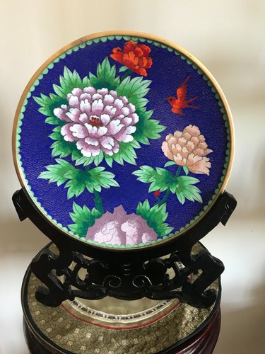 Cloisonne assiette plat bronze - assiette,
