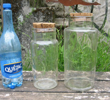 2 Ancien Bocal bocaux pot en