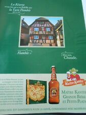 Publicté Advertising 1997  Kanterbräu Biere Tarte Flambée