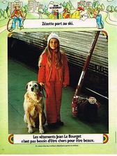 PUBLICITE ADVERTISING  1973   JEAN LE BOURGET  mode enfants vetements de ski